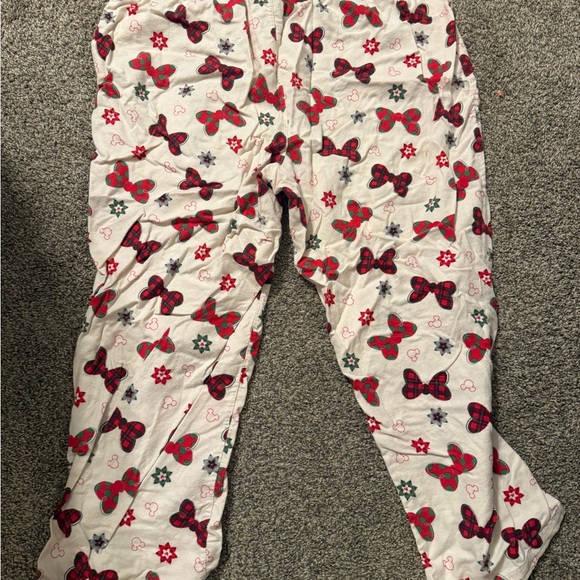 Disney Women's Pajama Pants with Red and Black Bow Pattern - Picture 5 of 6